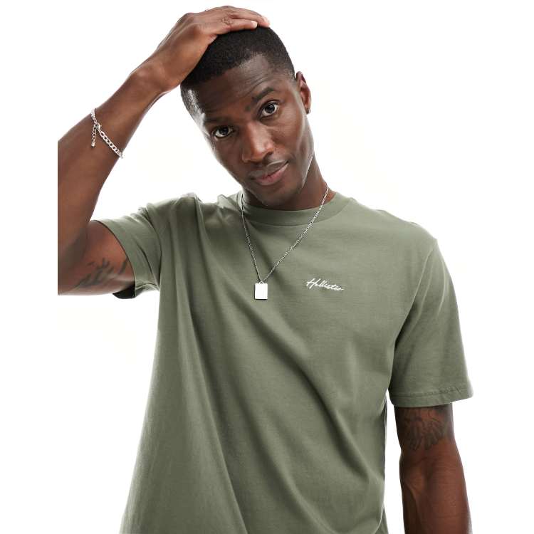 Olive green hollister shirt new arrivals