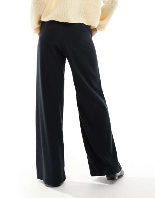 Hollister – Smarte Hose aus Satin in Schwarz mit hohem Bund, 2 von 5