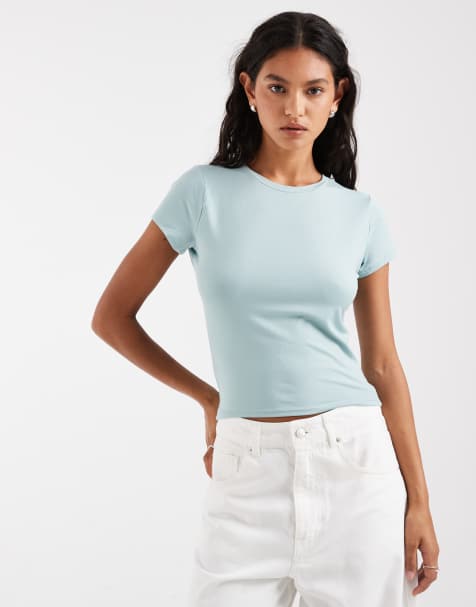 Hollister - Sømløs lyseblå baby-T-shirt - view 1