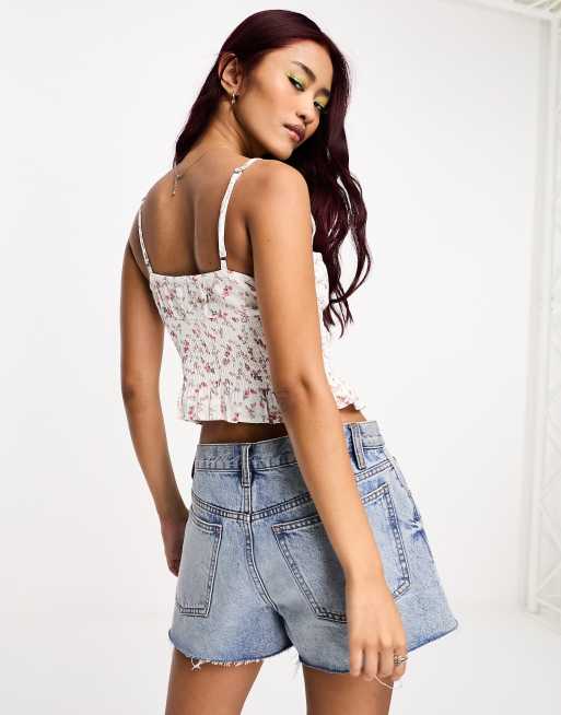 Hollister smocked top sale