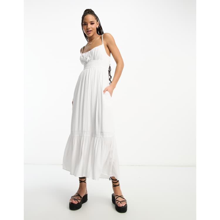 White lace Hollister dress  Hollister dresses, Lace white dress