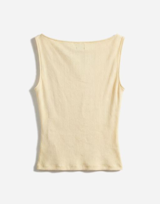 Hollister - Smørgul tanktop med bådudskæring, 6 af 11