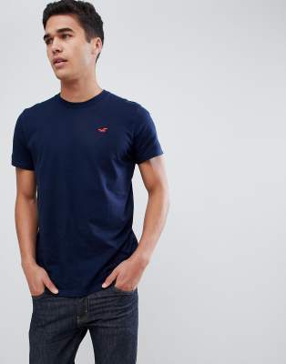 shirt seagull logo slim fit in navy | ASOS