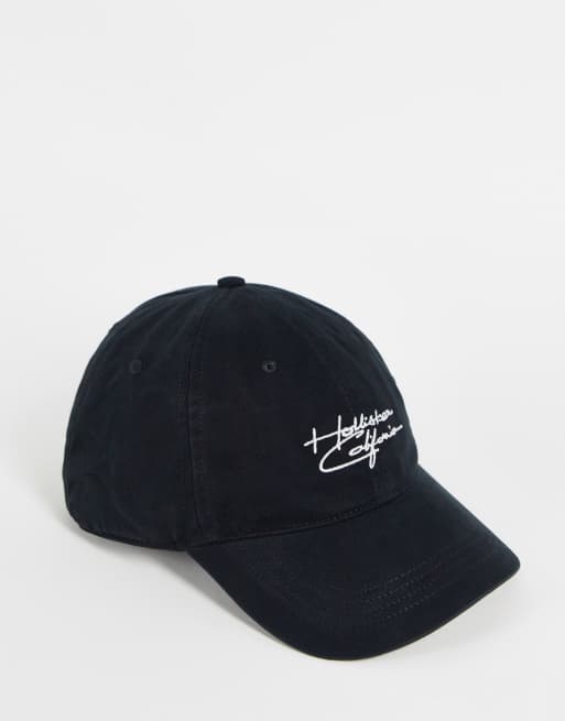 Hollister - Sort kasket med tekstlogo