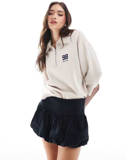 Hollister - Sort puffball-mininederdel - view 1