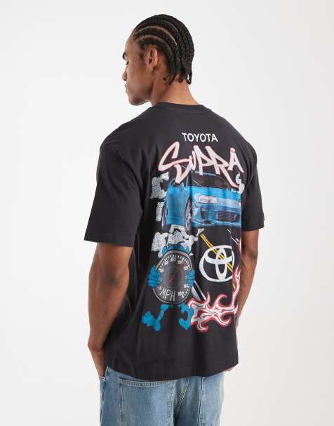 Hollister - Sort T-shirt med grafisk F1-print - view 1