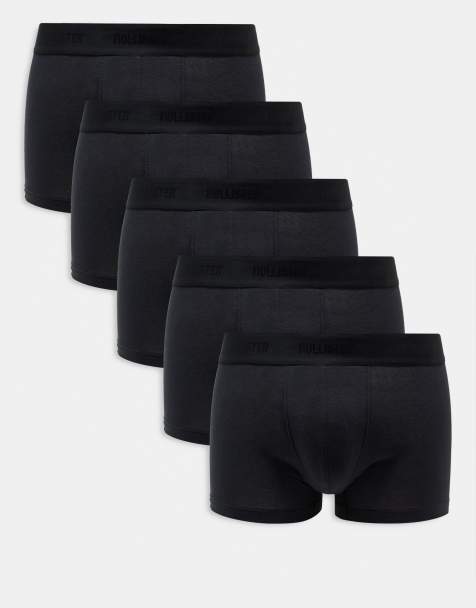 Hollister - Sorte og klassiske basis-boksershorts i pakke med 5 par - view 1