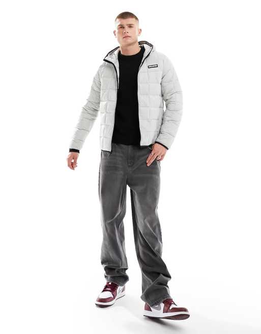 Hollister – Sportjacke in Grau mit Gittersteppung, 3 von 4
