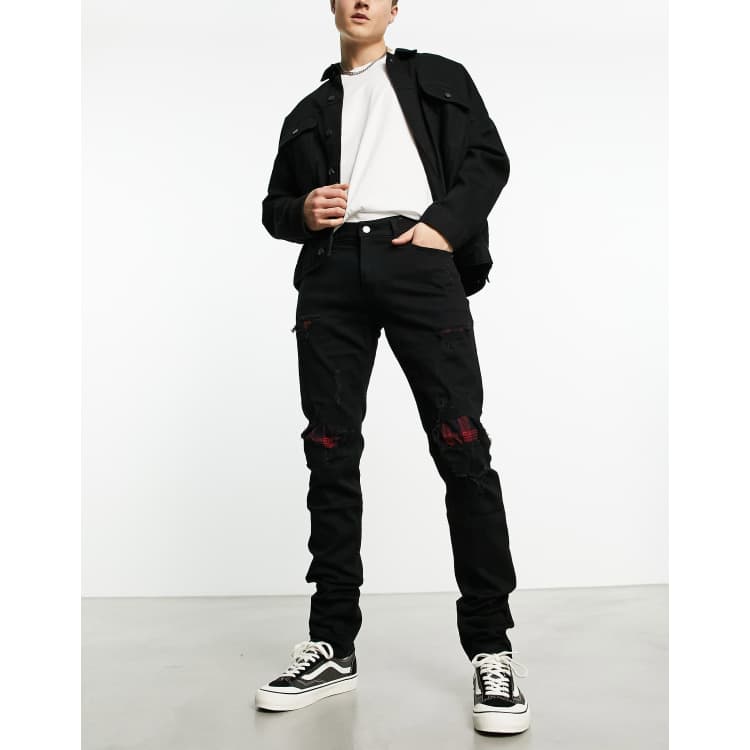 Black ripped jeans deals from hollister