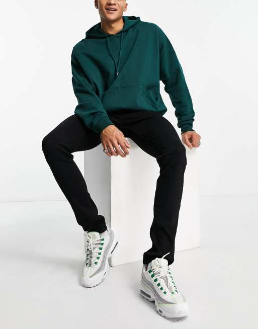 Hollister Stacked Skinny fit jeans in effen no fade zwart ASOS
