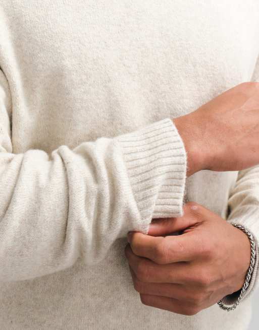 Hollister stickad tröja med rund halsringning i cream, 5 av 5
