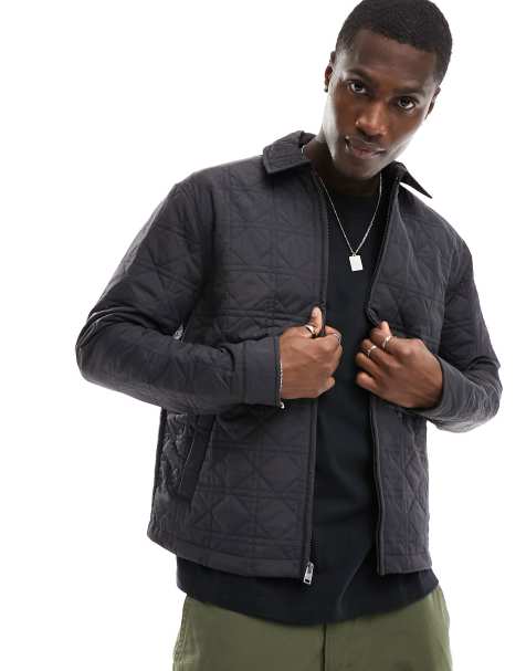 Mens quilted winter jackets shop