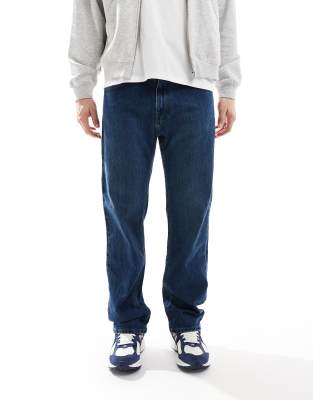 Hollister Hollister straight fit vintage tint jeans in light wash-Blue
