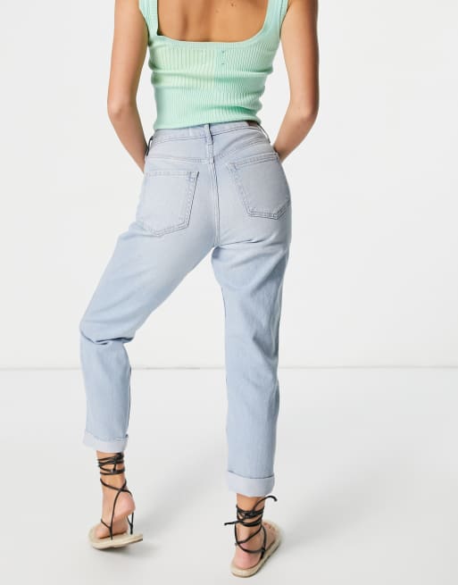 Hollister straight leg jeans in light blue wash ASOS