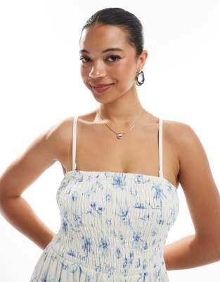 Hollister Strapless Drop Waist Paneled Midi Dress