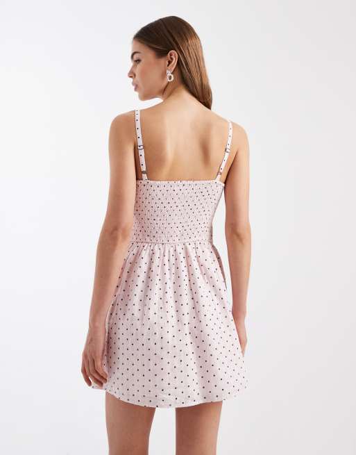 tennis dress pink Match Point Tennis Dress, Embroidered Script Logo Pink Cosmos / S
