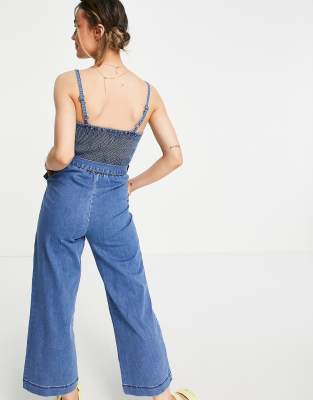 hollister denim overalls