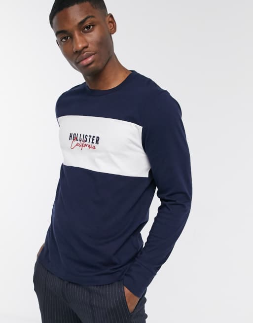 T shirt manche longue hollister on sale