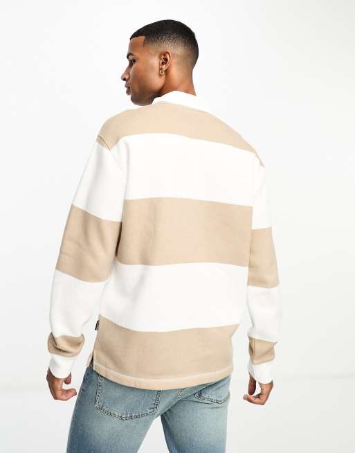 Hollister lightweight sweater with color block chest stripe