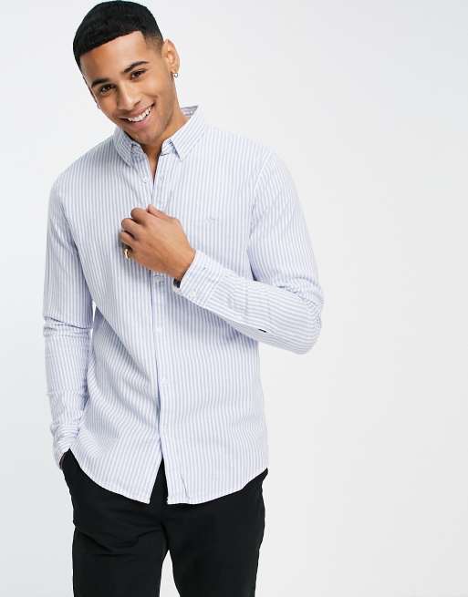 Hollister stripe shirt in light blue