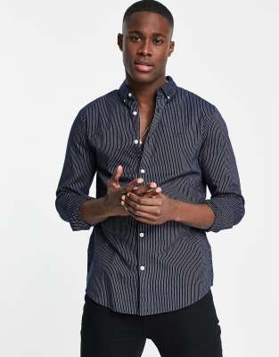 Hollister stripe shirt in navy