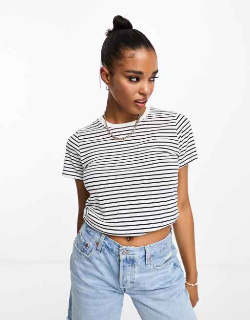Hollister striped shop crop top