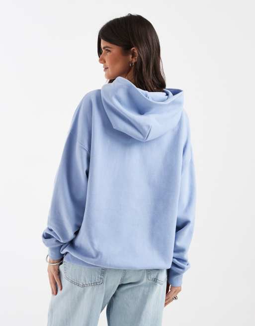 Hollister - sudadera con capucha extragrande en azul bebé, 4 de 4