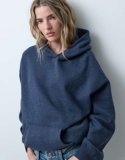 Hollister sudadera con capucha extragrande en azul marino, 5 de 5
