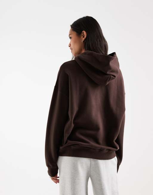 Hollister - sudadera con capucha extragrande marrón, 4 de 4