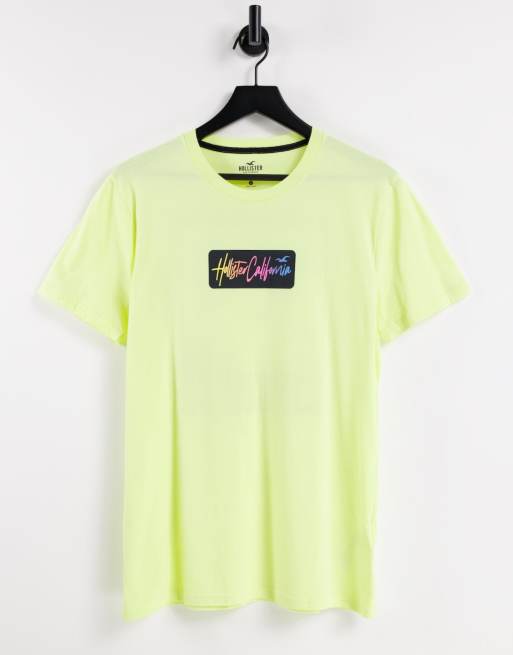 Hollister yellow t shirt top