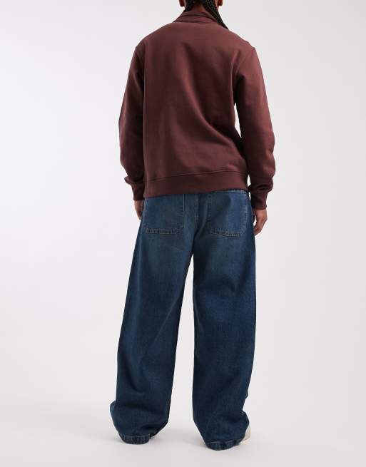 Hollister super baggy 5 pocket jeans in dark blue wash, 2 of 5