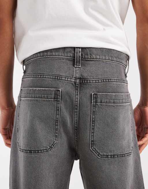 Hollister super baggy 5 pocket jeans in washed grey, 4 of 5