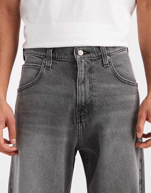 Hollister super baggy 5 pocket jeans in washed grey, 5 of 5