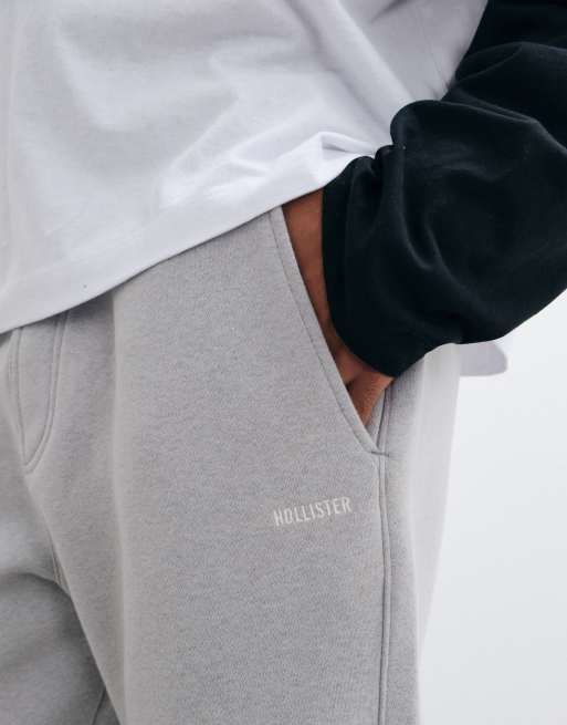 Hollister super baggy cinched joggers in washed grey, 4 of 8