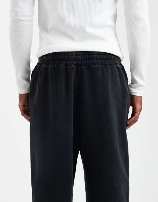 Hollister super baggy graphic joggers in acid black, 4 of 5