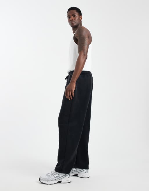 Hollister super baggy graphic sweatpants in washed black, 3 of 5