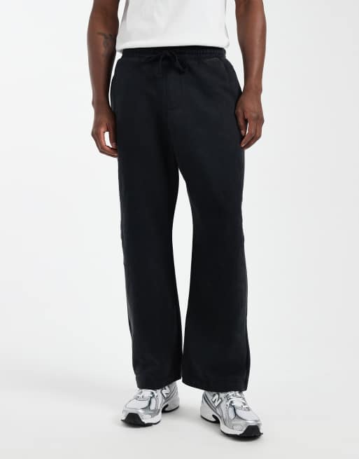 Hollister super baggy graphic trackies in washed black, 2 of 5