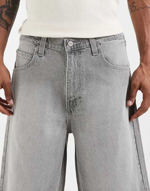 Hollister super baggy jorts in gray, 5 of 5