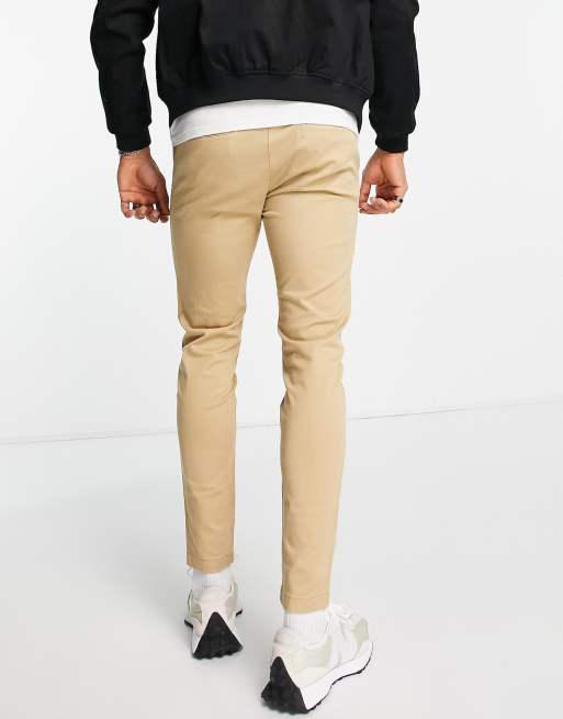 Hollister super skinny chinos in beige ASOS