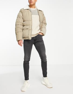 Hollister Super Skinny Fit Jeans In Black Wash ModeSens