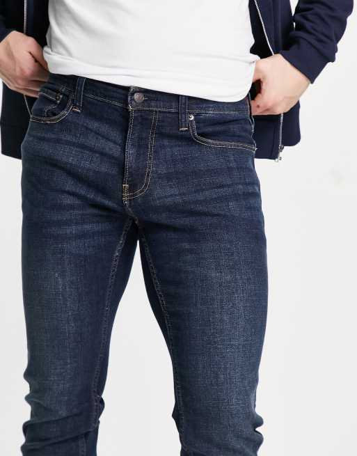 Hollister super skinny fit jeans in dark wash