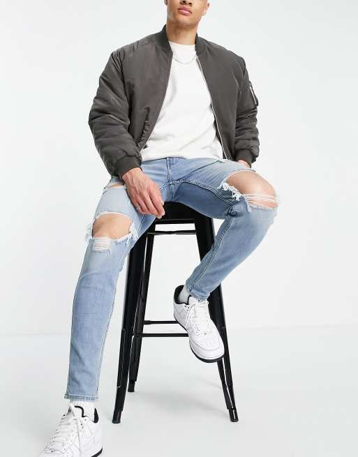 Hollister knee on sale ripped jeans