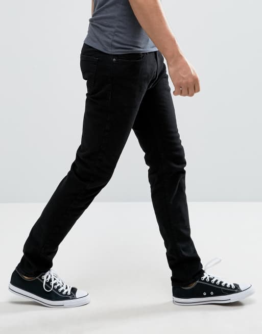 Hollister Jeans Coupe Slim Homme De Couleur Noir 1825818-noir00 - Modz