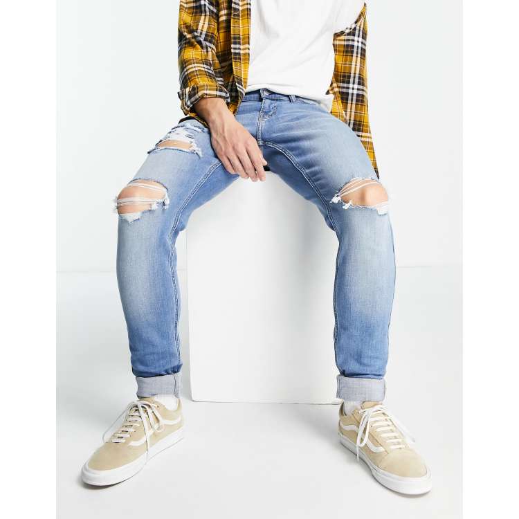 Distressed jeans hollister best sale
