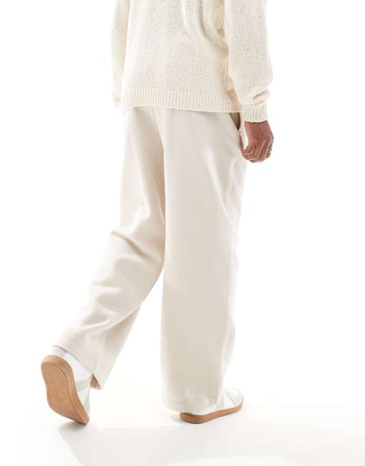 Hollister – Superweite Jogginghose aus Sweatshirt-Stoff in Beige, 2 von 5