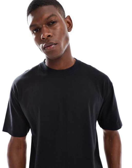 Hollister – Svart, kortärmad t-shirt i collegestil