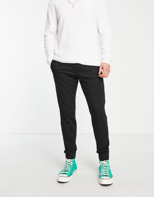 Hollister – Svart mjukisbyxor i cargomodell med extra smal passform och fickor