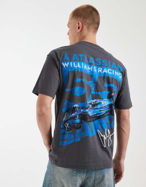 Hollister – Svart t-shirt med boxig passform och F1-tryck - view 1