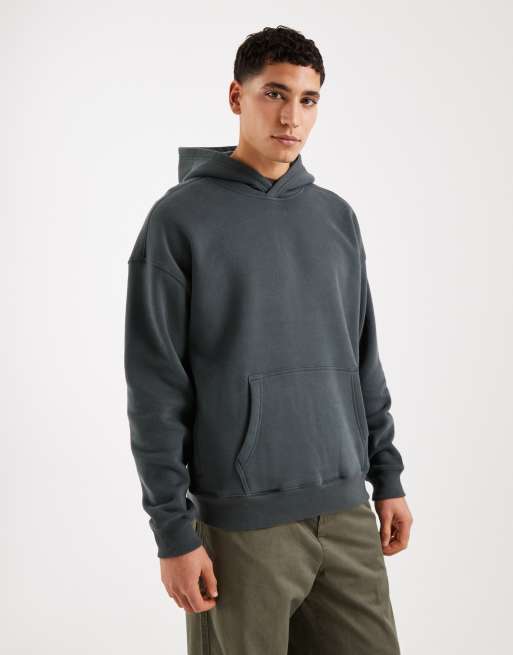 Hollister - Sweat à capuche coupe carrée à poche devant - Vert