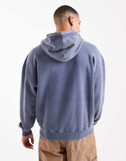 Hollister - Sweat à capuche coupe carrée avec poche - Bleu, 3 de 5